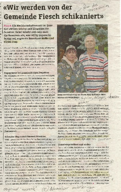 Weiler, nous avons été mobbés par la mairie.